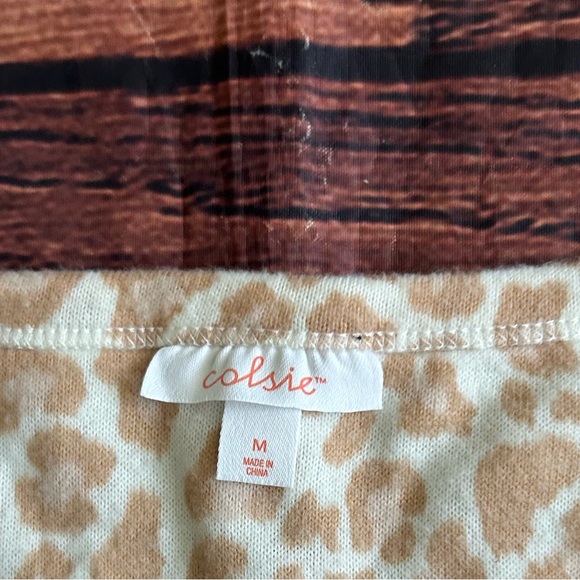 Colsie pajama set, very soft. Tan/‎ brown color Size Medium - Picture 5 of 12